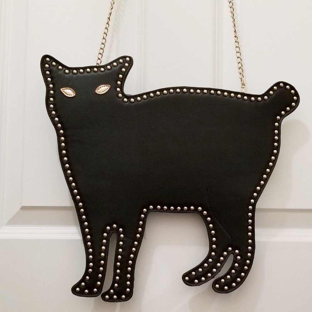 Vintage Black Cat Cross Body Bag